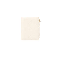 Porte feuille femme abricot simili cuir entrelacé Women's
