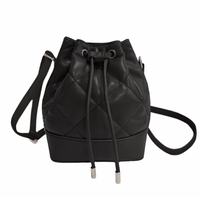 Sac seau matelassé noir Women's