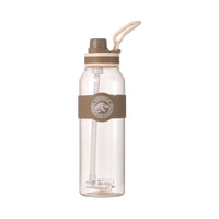 Bouteille plastique marron avc poignée & paille 1000ml Jurassic World