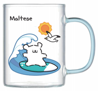 Tasse en verre bleu 420ml Maltese