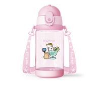 Gourde plastique rose avec lanière 520ml MALTESE Collection