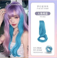 Extension cheveux bleu 55 cm 2 pcs