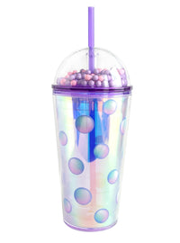 Gobelet avec paille 600ml Bulles Sweet funk