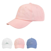 Casquette simple blanche rose ou bleue