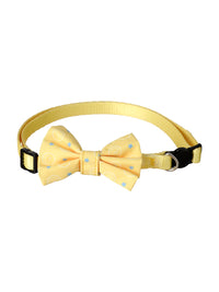 Collier nœud papillon jaune Animaux