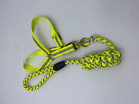 Harnais et laisse jaune fluo Animaux
