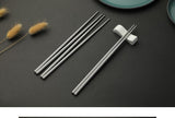 Baguettes en acier inoxydable 3 paires Chopsticks Series