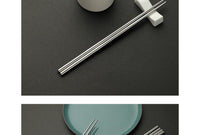 Baguettes en acier inoxydable 3 paires Chopsticks Series