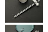 Baguettes en acier inoxydable 3 paires Chopsticks Series