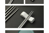 Baguettes en acier inoxydable 3 paires Chopsticks Series