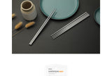 Baguettes en acier inoxydable 3 paires Chopsticks Series