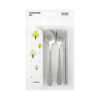 Couverts et baguettes avec boîte de rangement arbres