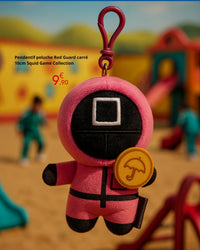 Pendentif peluche Red Guard carré 10cm Squid Game Collection