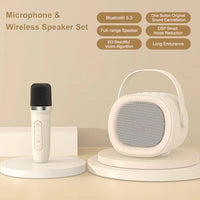 Enceinte portable et micro A16 beige Wireless