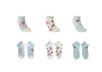 Socquettes femme x3 bleues Animal Ballet