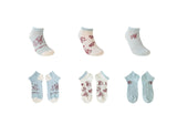 Socquettes femme x3 bleues Animal Ballet