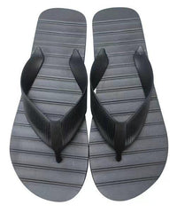 Tongs homme rainées noires 42-43
