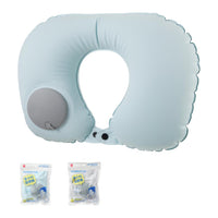 Coussin de cou gonflable bleu gris Cooling