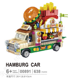 Blocs de construction food truck Burger Food Cart