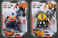 Voiture de course 2 modèles assortis orange jaune Alloy Transformation Series
