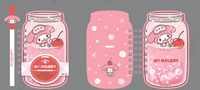 Carnet 90 pages forme verre avec stylo paille My Melody SANRIO Colorful Summer