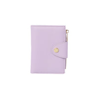 Porte feuille femme double volets violet Zipper