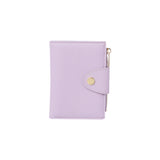 Porte feuille femme double volets violet Zipper