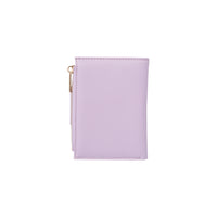 Porte feuille femme double volets violet Zipper