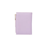 Porte feuille femme double volets violet Zipper