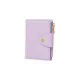 Porte feuille femme double volets violet Zipper