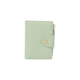 Porte feuille femme double volets vert Zipper