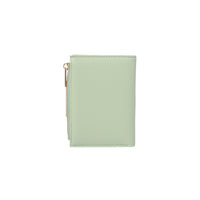 Porte feuille femme double volets vert Zipper