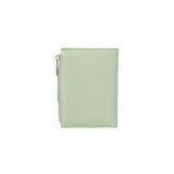 Porte feuille femme double volets vert Zipper