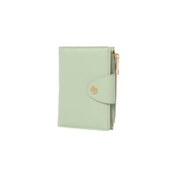 Porte feuille femme double volets vert Zipper