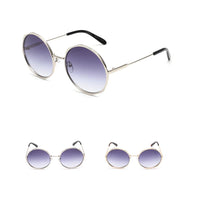 Lunettes de soleil rondes verres teintés bleus Round
