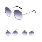 Lunettes de soleil rondes verres teintés bleus Round