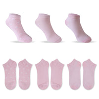 Socquettes femme x6 roses Textile
