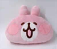 Coussin tête forme lapin rose 40 cm Kanahei's