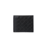 Porte feuille homme noir simili cuir entrelacé Men's