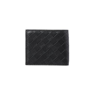 Porte feuille homme noir simili cuir entrelacé Men's
