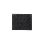 Porte feuille homme noir simili cuir entrelacé Men's