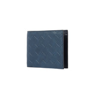 Porte feuille homme bleu marine simili cuir entrelacé Men's