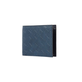 Porte feuille homme bleu marine simili cuir entrelacé Men's