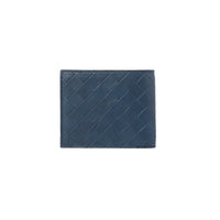 Porte feuille homme bleu marine simili cuir entrelacé Men's