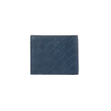 Porte feuille homme bleu marine simili cuir entrelacé Men's