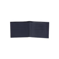 Porte feuille homme bleu marine simili cuir entrelacé Men's