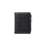 Porte feuille femme noir simili cuir entrelacé Women's