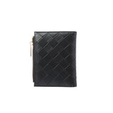 Porte feuille femme noir simili cuir entrelacé Women's