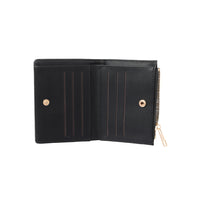 Porte feuille femme noir simili cuir entrelacé Women's