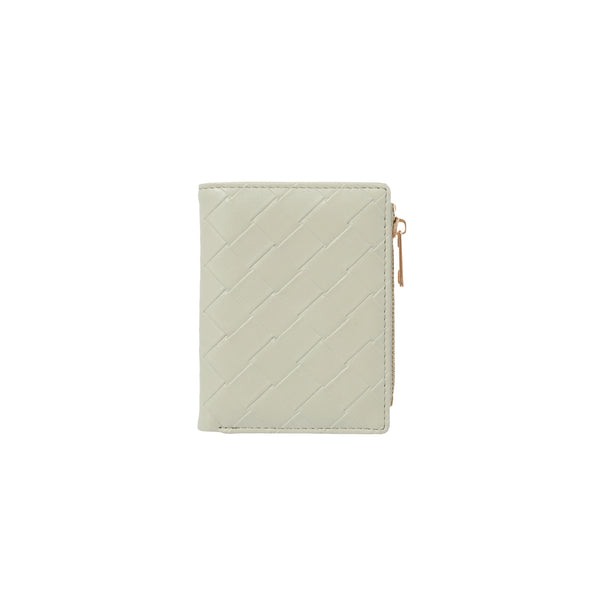 Porte feuille femme vert simili cuir entrelacé Women's